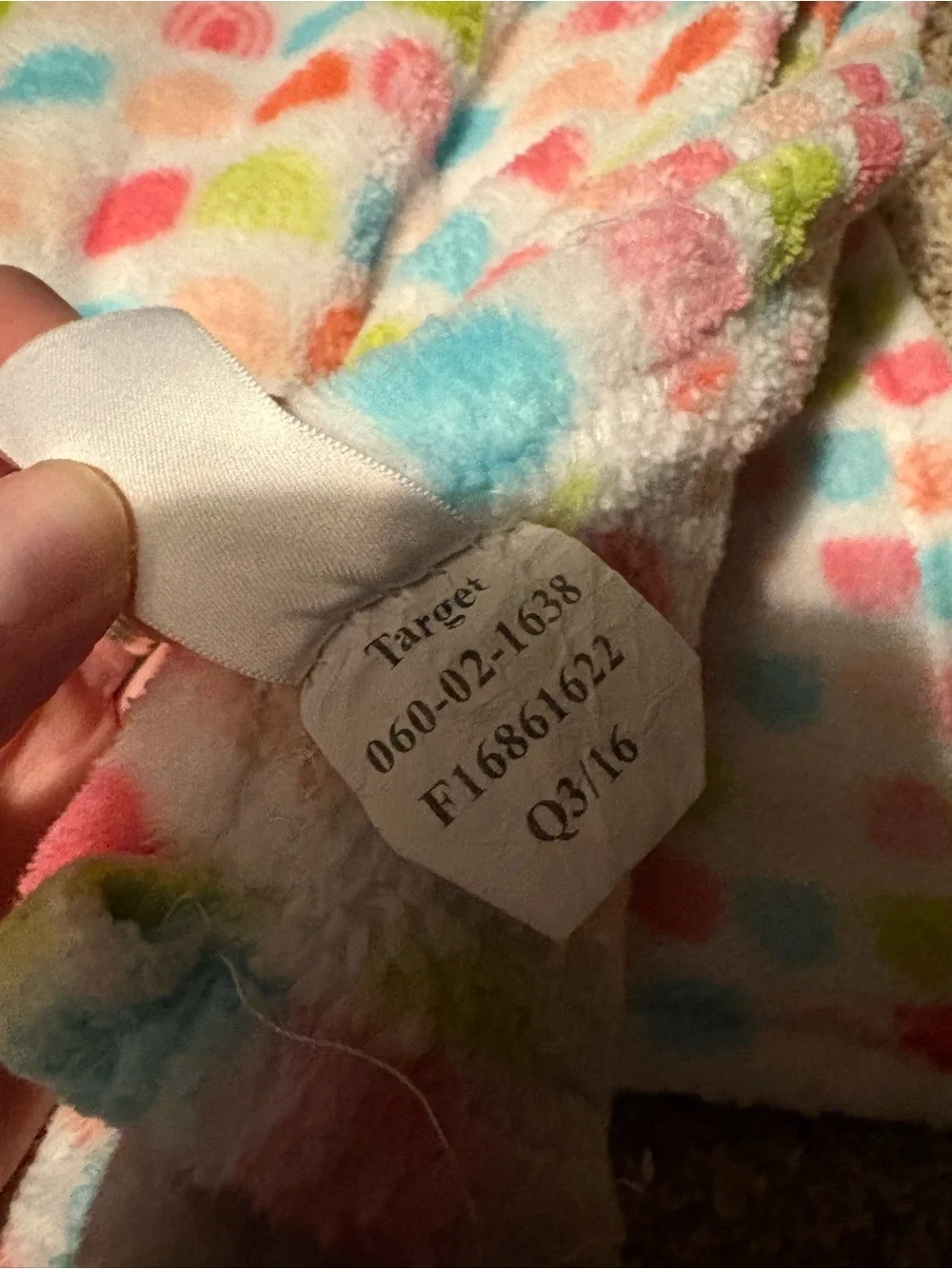 FREE WITH ANY PURCHASE! Plush Multicolor Dot Pattern Throw Blanket from Target